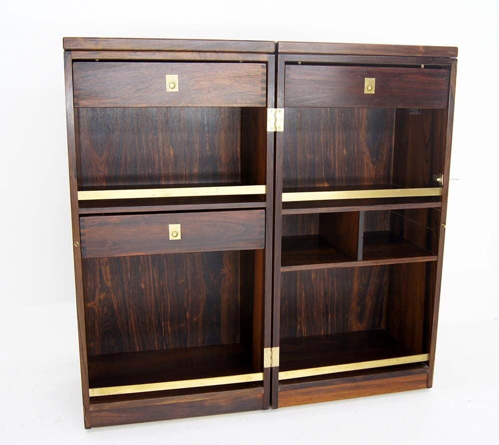 Mid Century Danish Modern Rosewood Stow or Fold Away Bar Cabinet 6