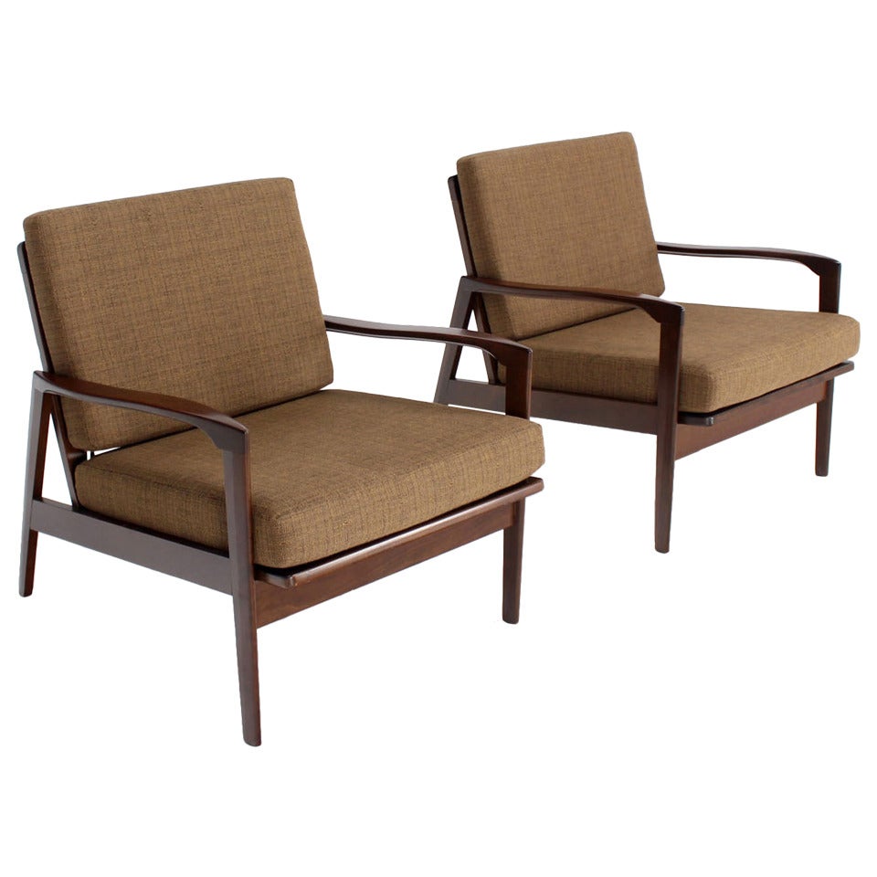 Pair of Danish Mid-Century Modern Lounge Chairs