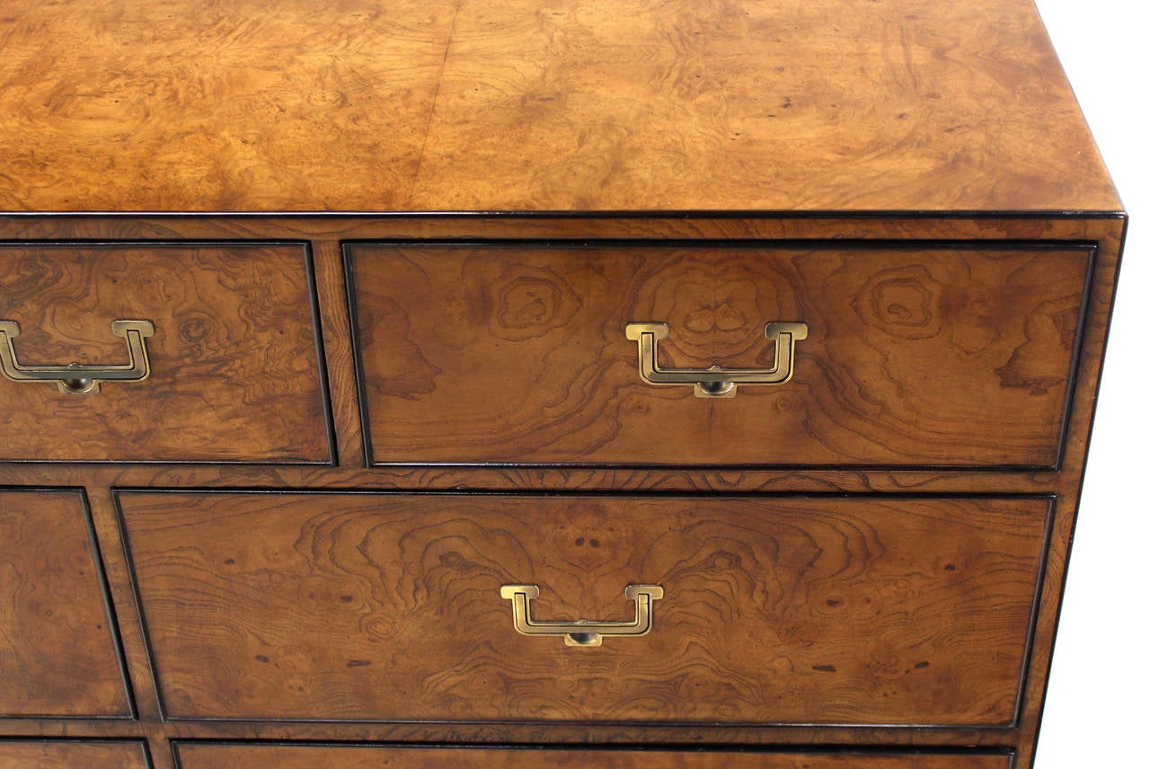 Burl Walnut Long Dresser Credenza by at 1stDibs