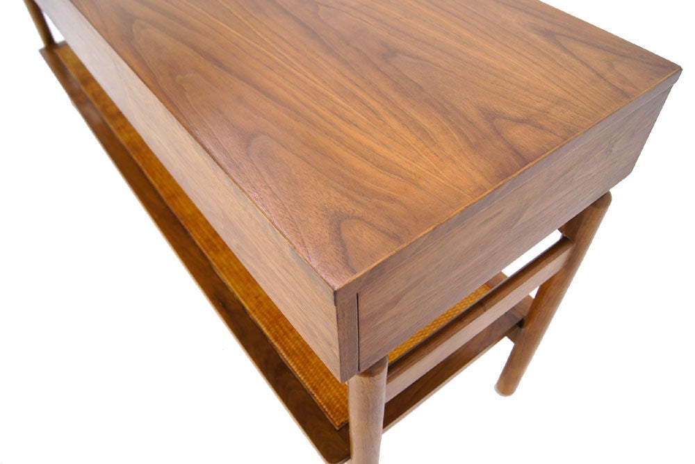 Greta Grossman Mid Century Modern Walnut Consol Sofa Table Glen 2