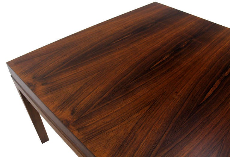 American Danish Mid-Century Modern Rosewood Square Coffee Table