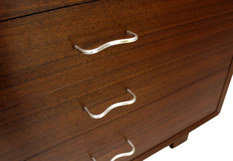 Pair of George Nelson Herman Miller Walnut Bachelor Chests Dressers Cabinets