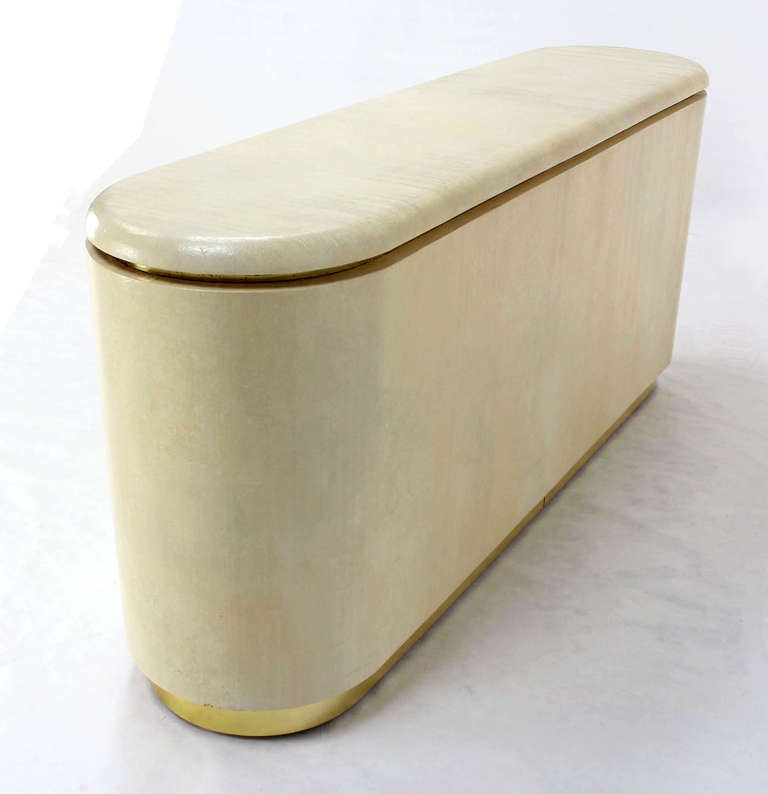 American Mid-Century Modern, Drum Shape Long Credenza Server in the Springer Style