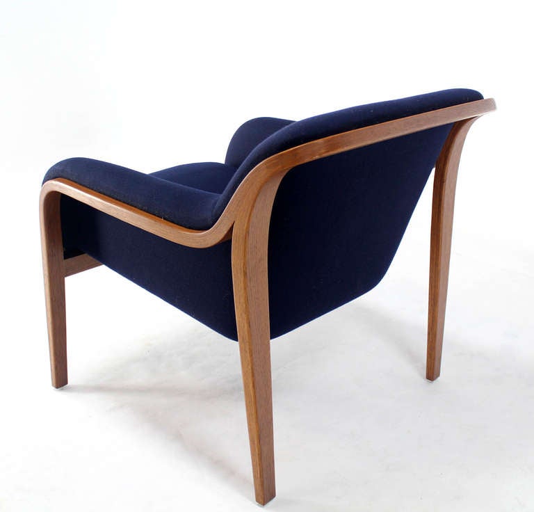 Bill Stephens for Knoll Mid Century Modern Bent Plywood Lounge Chair In Excellent Condition In Rockaway, NJ