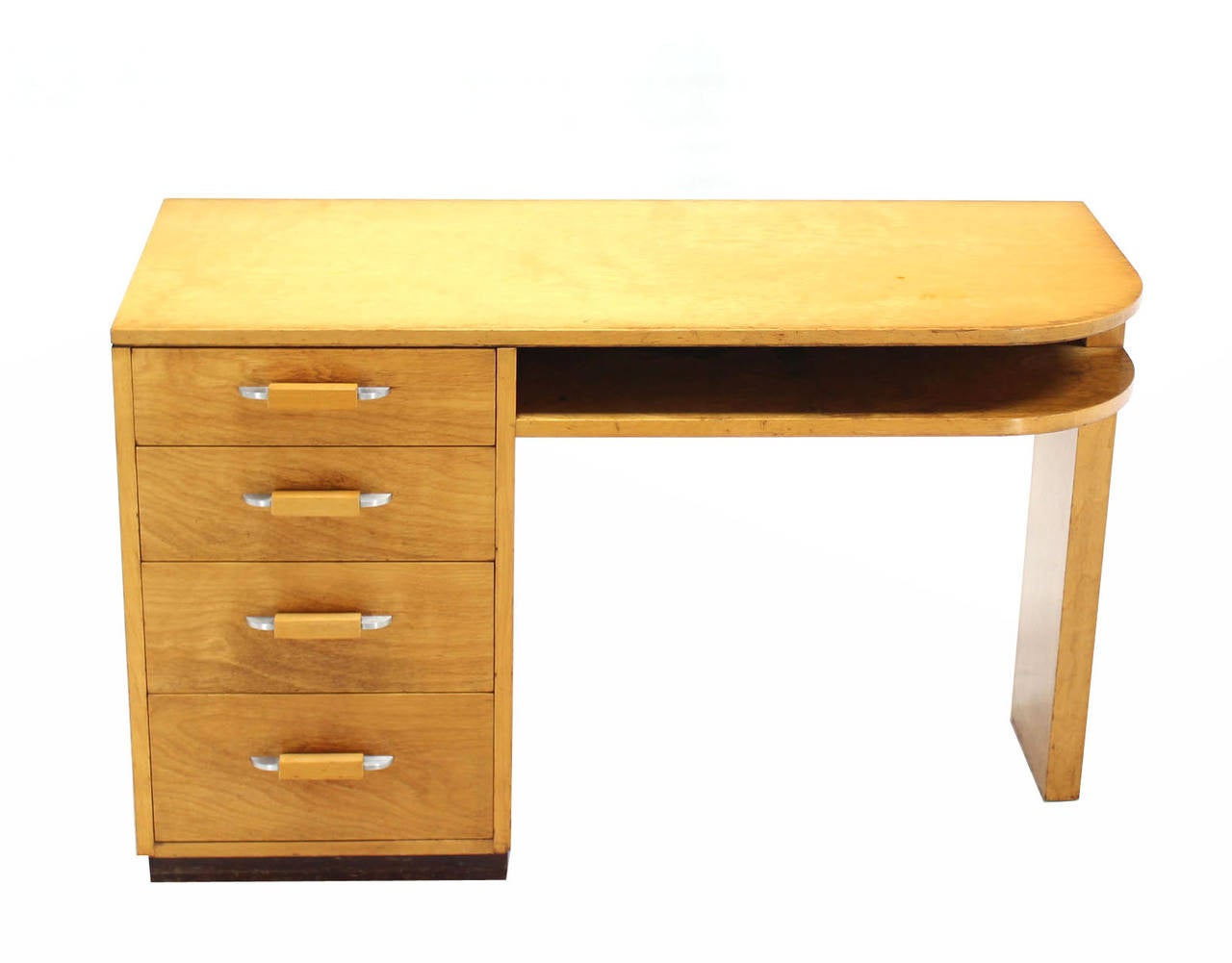 American Johnson Furniture Curved-Top Blonde Desk