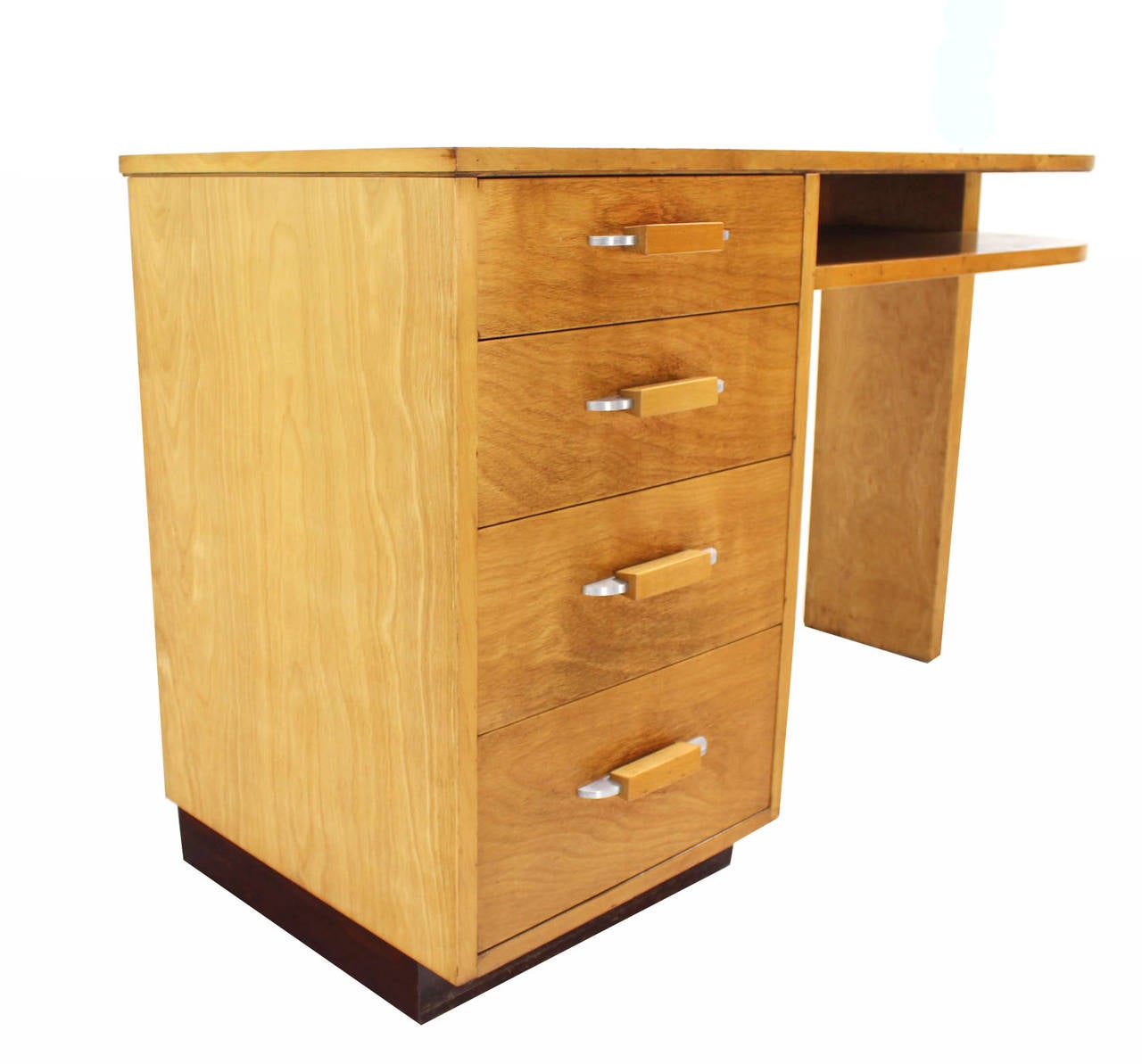 Johnson Furniture Curved-Top Blonde Desk 2