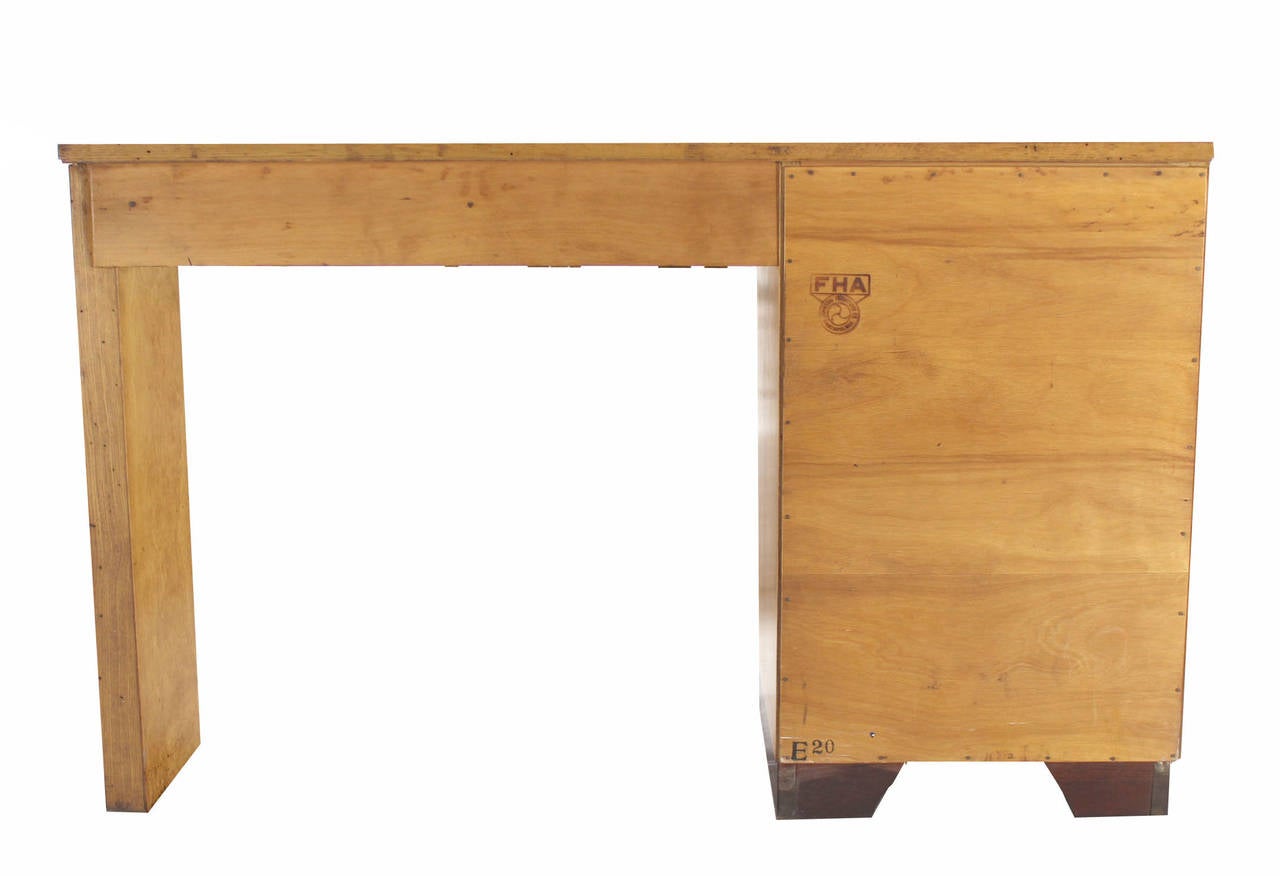 Johnson Furniture Curved-Top Blonde Desk 3