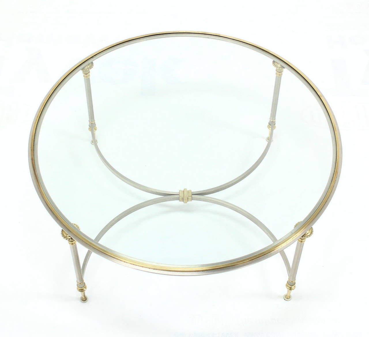 round brass glass coffee table