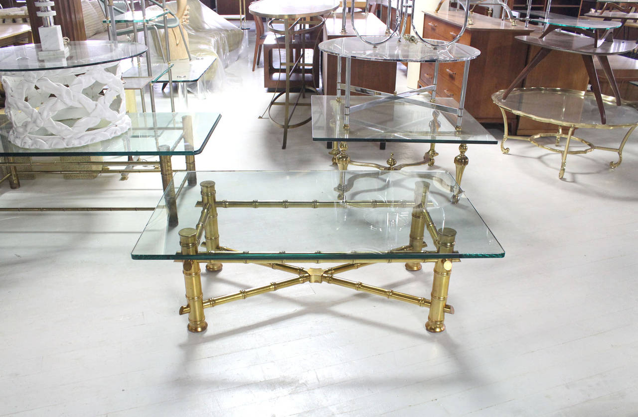 gold bamboo coffee table