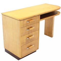 Johnson Furniture Curved-Top Blonde Desk