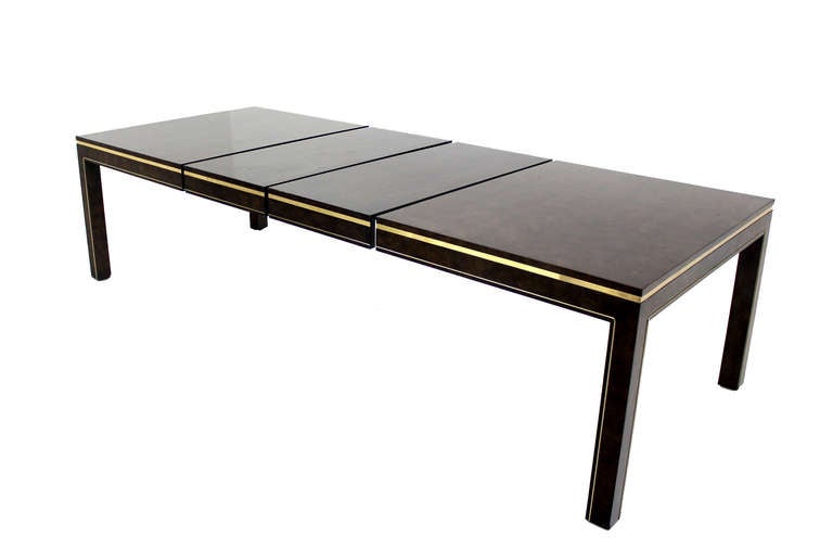 Mastercraft Burl Wood Dining Table w/ 2 leaves