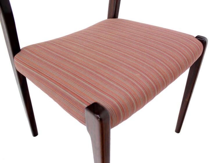 6 JL Moller Danish Mid Century Modern Rosewood Chairs  1