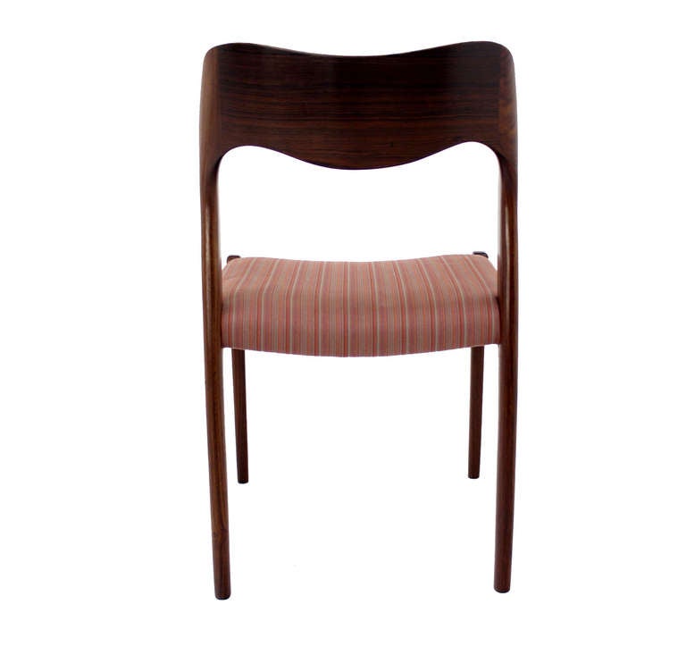 6 JL Moller Danish Mid Century Modern Rosewood Chairs  2
