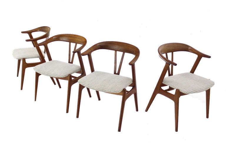 Sycamore 4 Georg Jensen Mid Century Danish Mid Century Modern Barrel Back Side Chairs