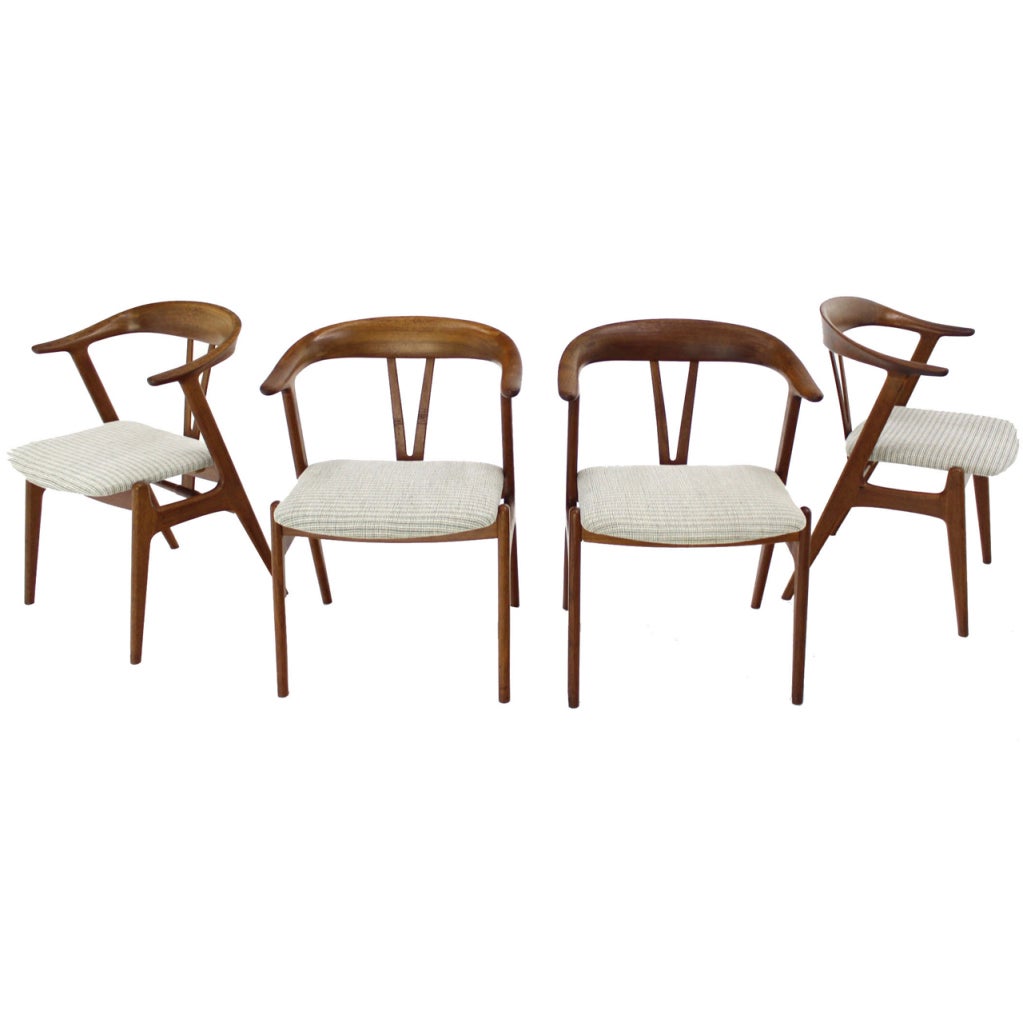 4 Jensen Mid Century Danish Mid Century Modern Barrel Back Side