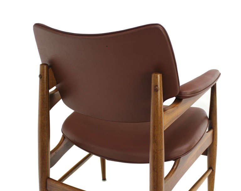 Six Mid-Century Modern Danish Dining Chairs by Thonet In Excellent Condition In Rockaway, NJ
