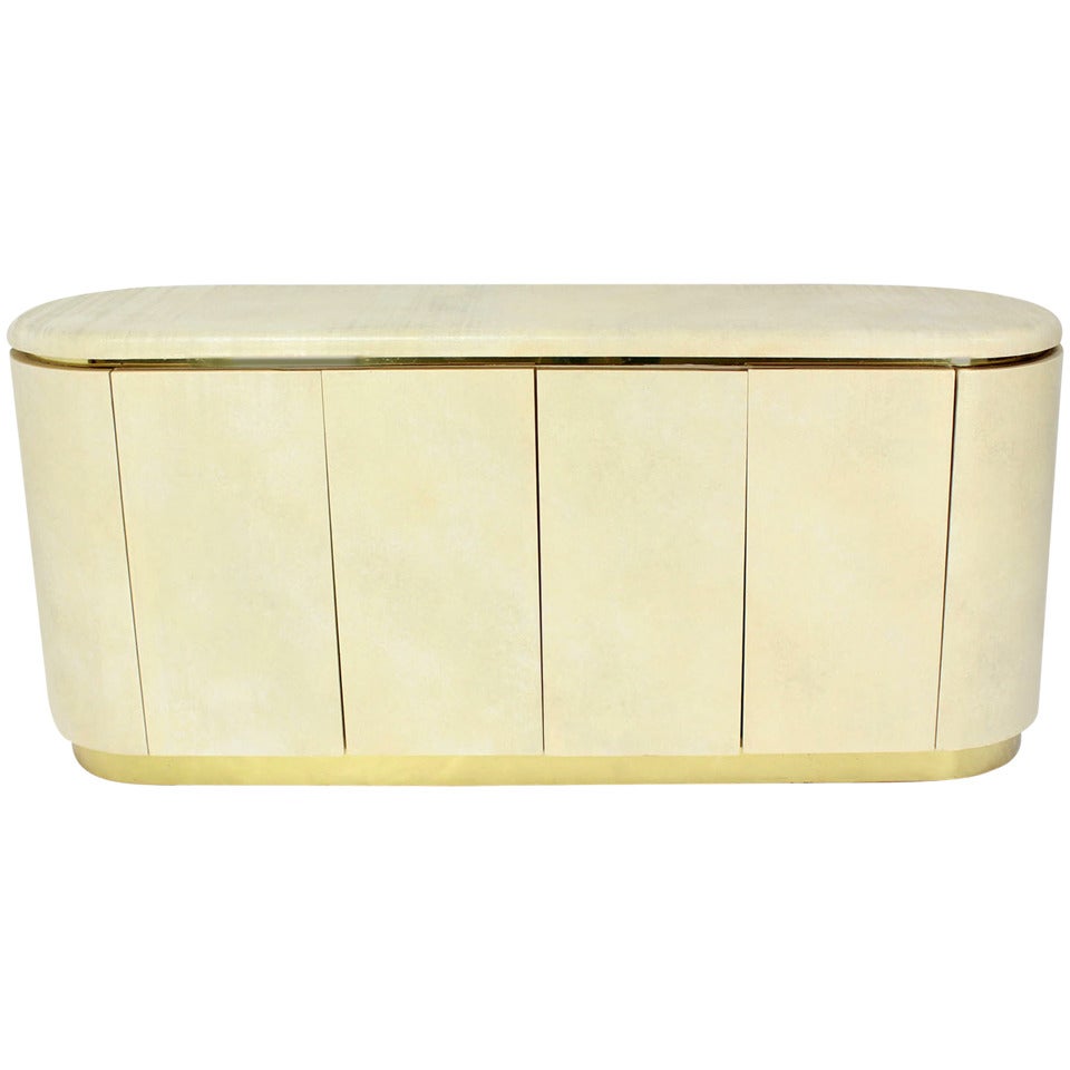 Mid-Century Modern, Drum Shape Long Credenza Server in the Springer Style