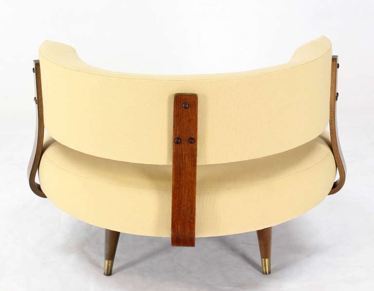 American Mid-Century Modern Round Swivel Lounge Chair by Adrian Pearsall