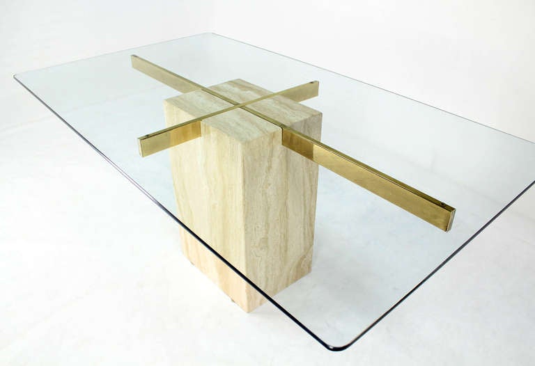 travertine dining table base