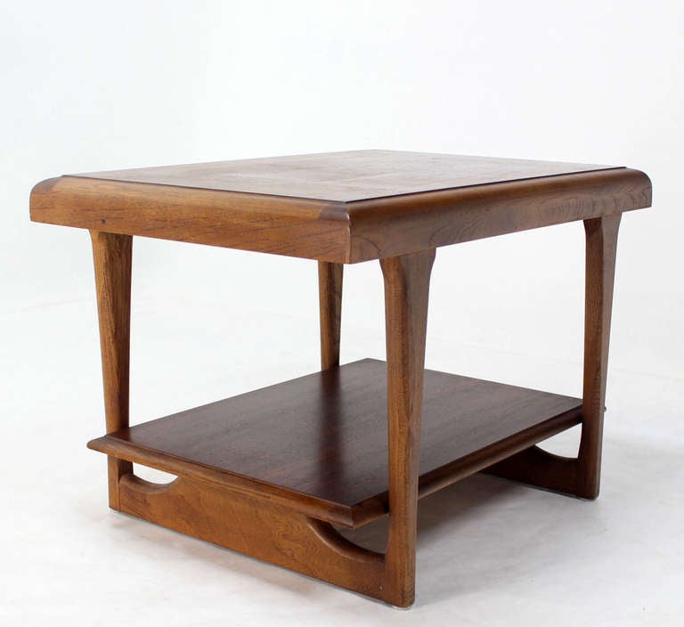 Mid-Century Modern Walnut End Tables by Lane 3