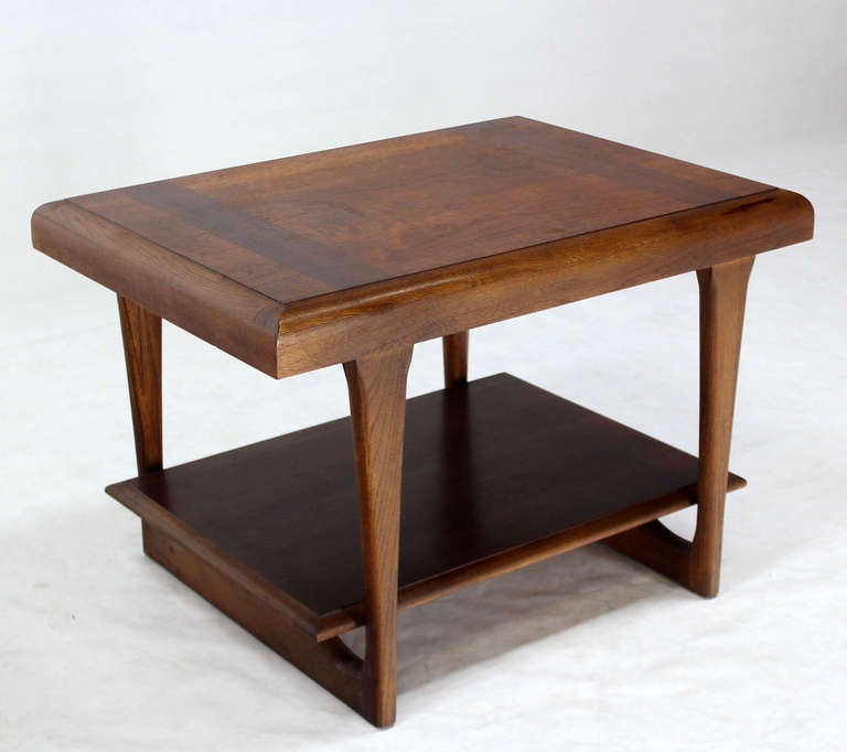 Mid-Century Modern Walnut End Tables by Lane 1