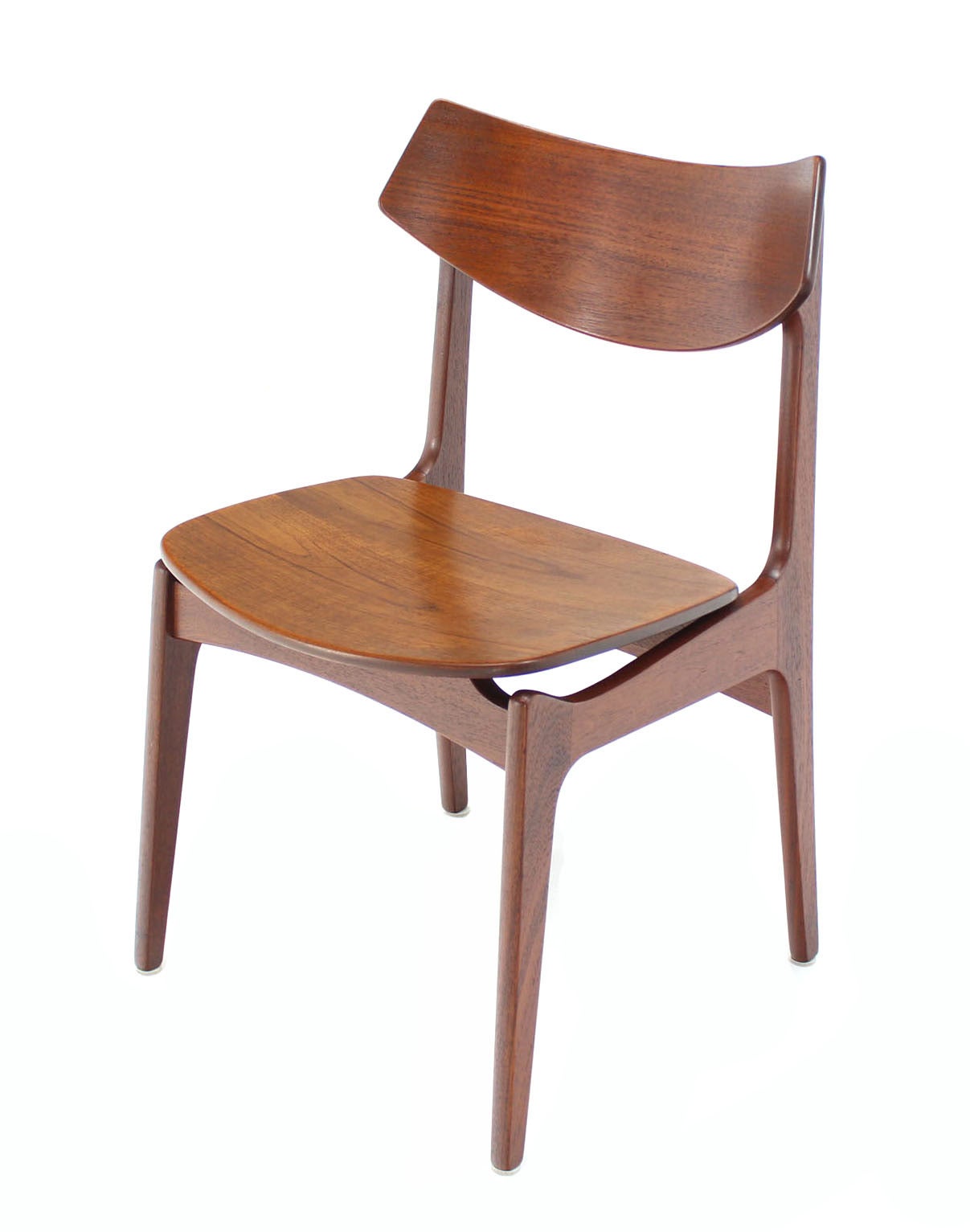 Danish Set of Four Funder Schmidt Molded Teak Plywood Chairs