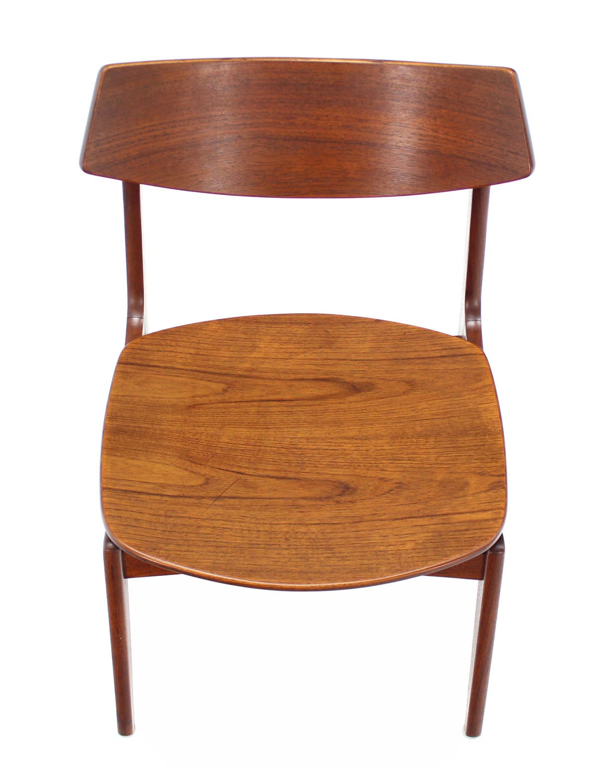 Set of Four Funder Schmidt Molded Teak Plywood Chairs 1