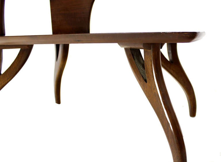 Pair of Very nice mid-century modern walnut step tables.