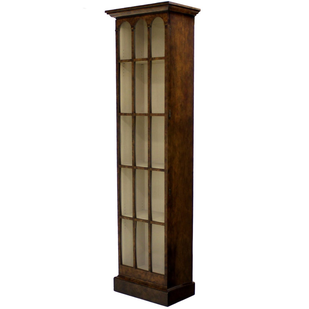 Skinny Bubble Glass Standing 7.5' Tall Bookcase Storage at 1stDibs