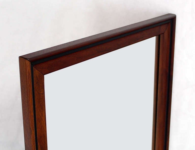 Mid-Century Modern Mid Century Modern Walnut Rectangular Milo Baughman Mirror