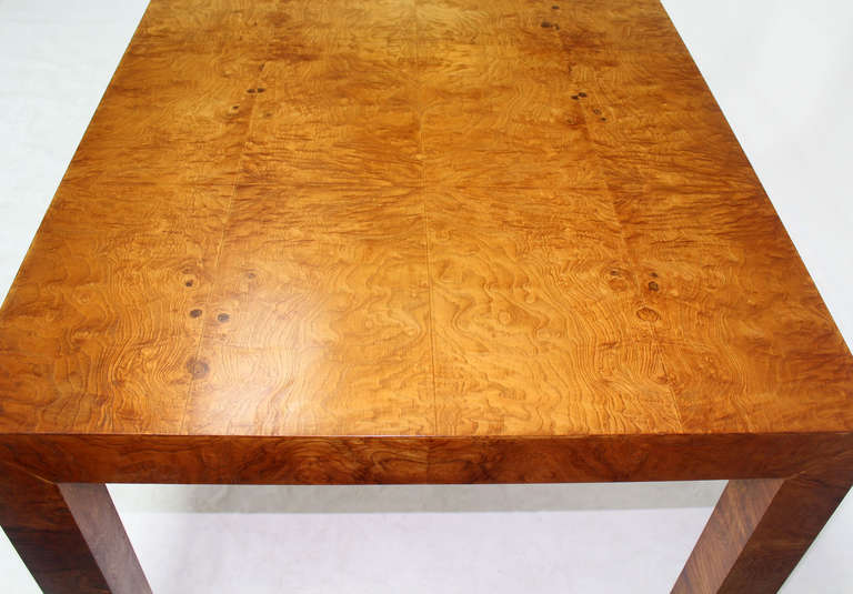 Milo Baughman Mid Century Modern Burl Wood Dining Conference Table 1