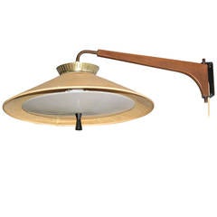 Mid-Century Danish Modern Fully Adjustable Sconce Light Fixture