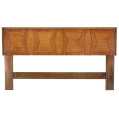 Vintage Mid-Century Modern Queen-Size or Full-Size Walnut Headboard
