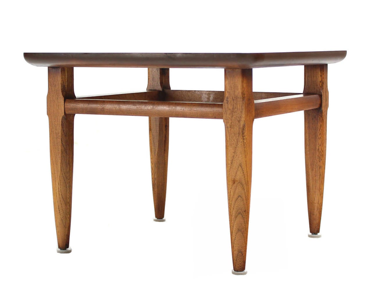 Set of Three American Walnut Square End Side Occasional Tables Stands 1