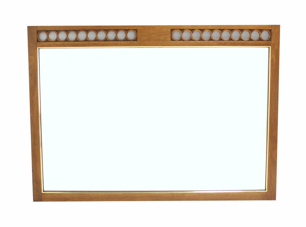 John Stuart Light Walnut Wall Mirror