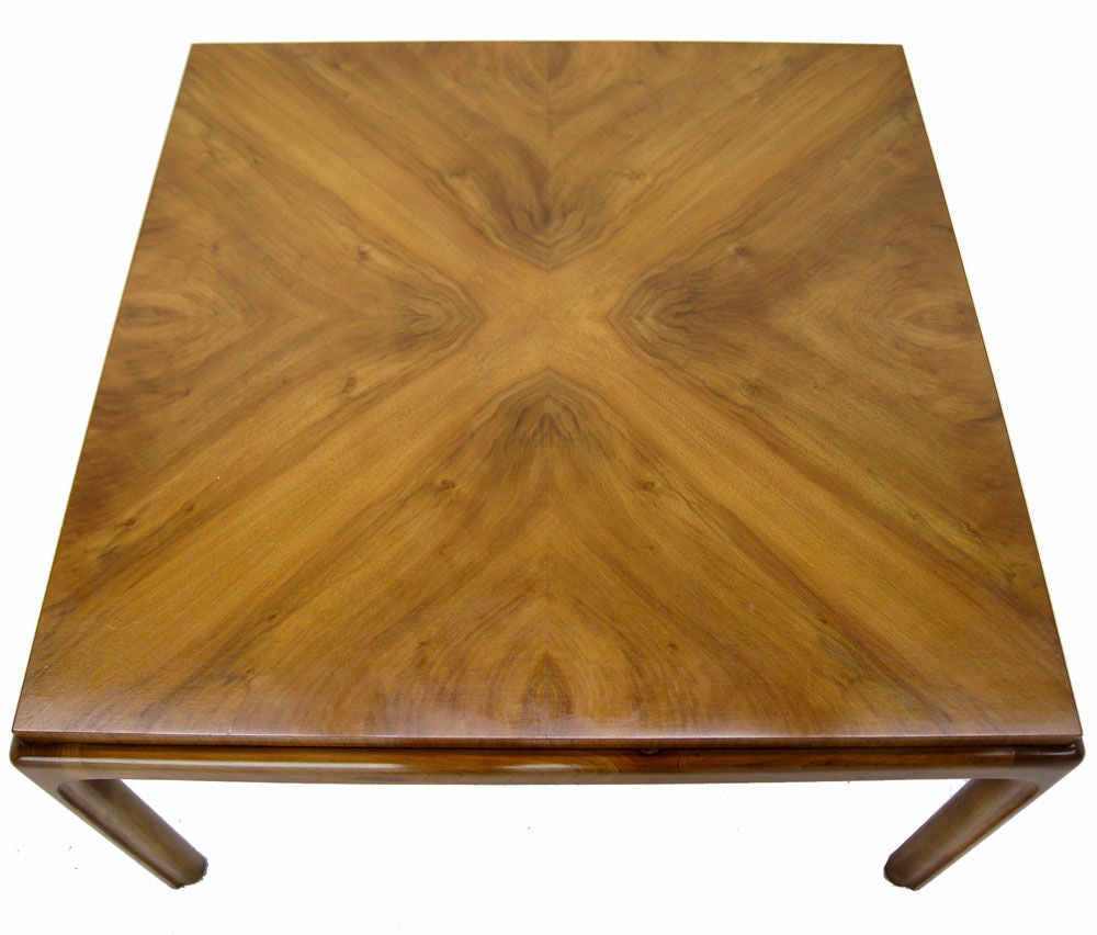 John Mid Century Square Walnut Table at 1stdibs