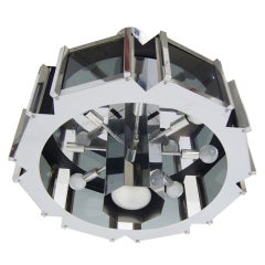 Robert Sonneman Mid-Century Modern Chrome Chandelier 10