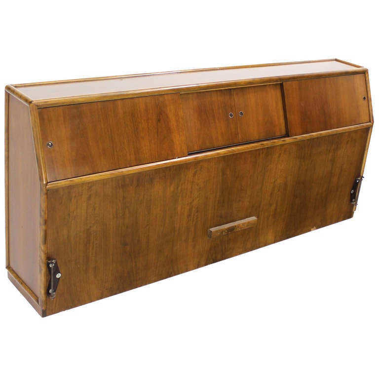 John Widdicomb Case Pieces And Storage Cabinets 83 For At 1stdibs Mid Century Modern Walnut King Headboard With A Sliding Door Cabinet