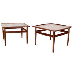 Pair of Dux Danish Mid-Century Modern Teak End Tables