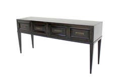 Black Lacquer Modern Console or Dressing Table