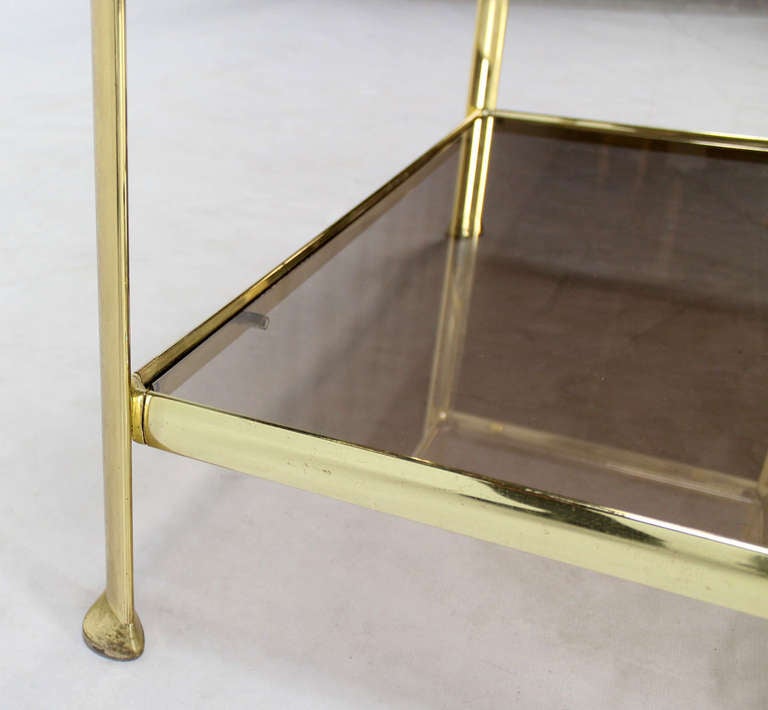 brass shelving unit