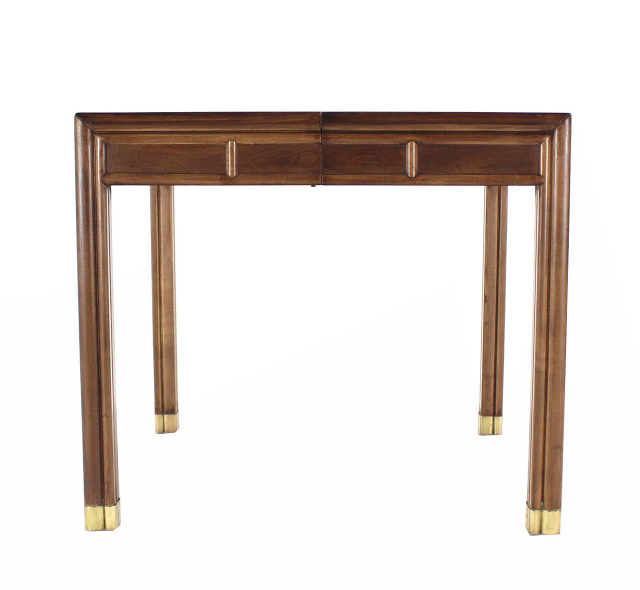 20th Century Henderson Square Dining Game Table with Built-In Pop Up Leaf