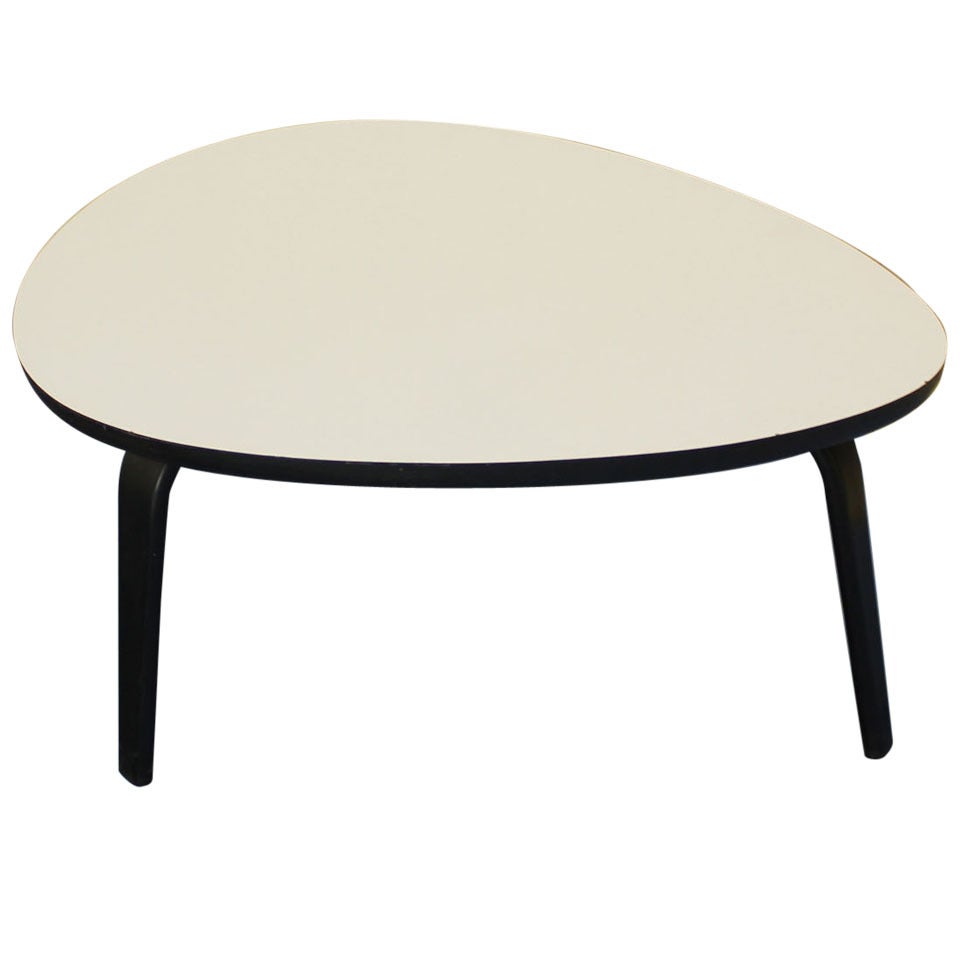 Thonet Mid Century Modern Kidney Shape Coffee Table