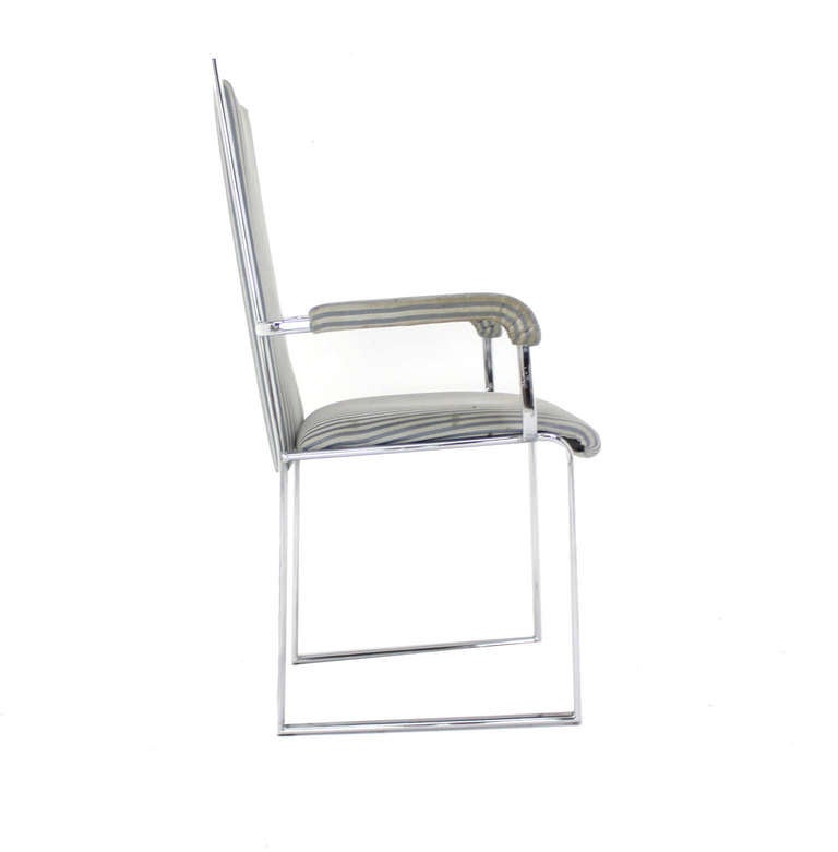 Set of Six Mid-Century Modern Chrome Dining Chairs 2