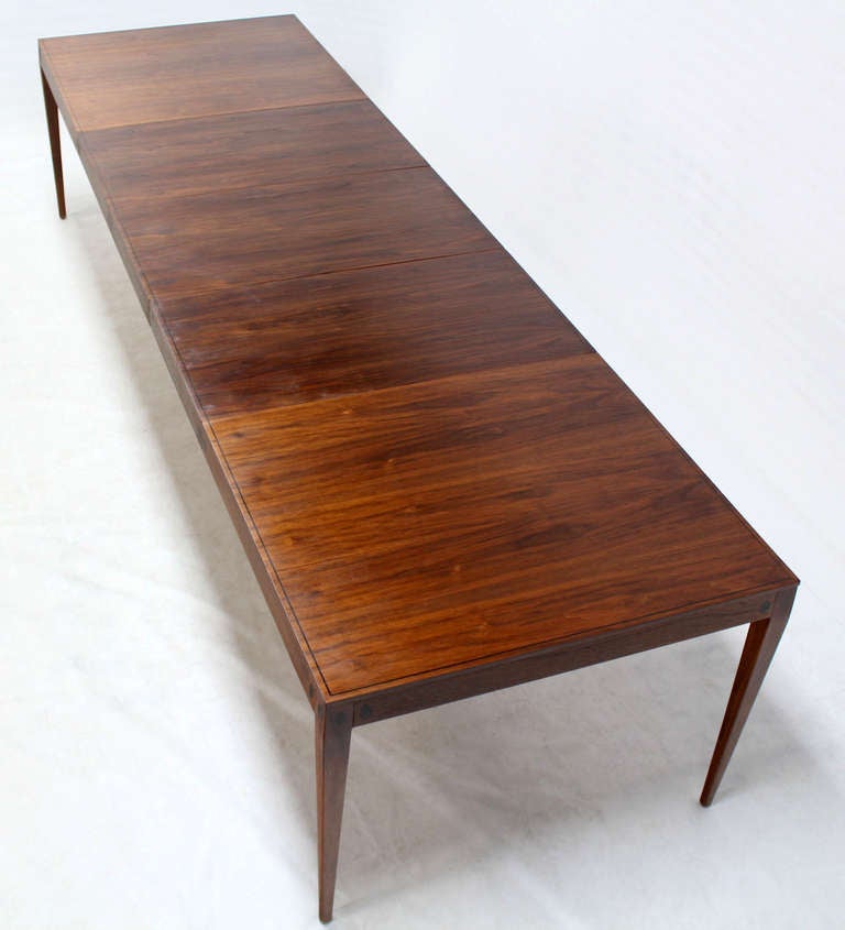 Very Fine Mid-Century Modern, Three-Leaf Dining Banquet Table by Directional 1