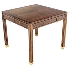 Henderson Square Dining Game Table with Built-In Pop Up Leaf