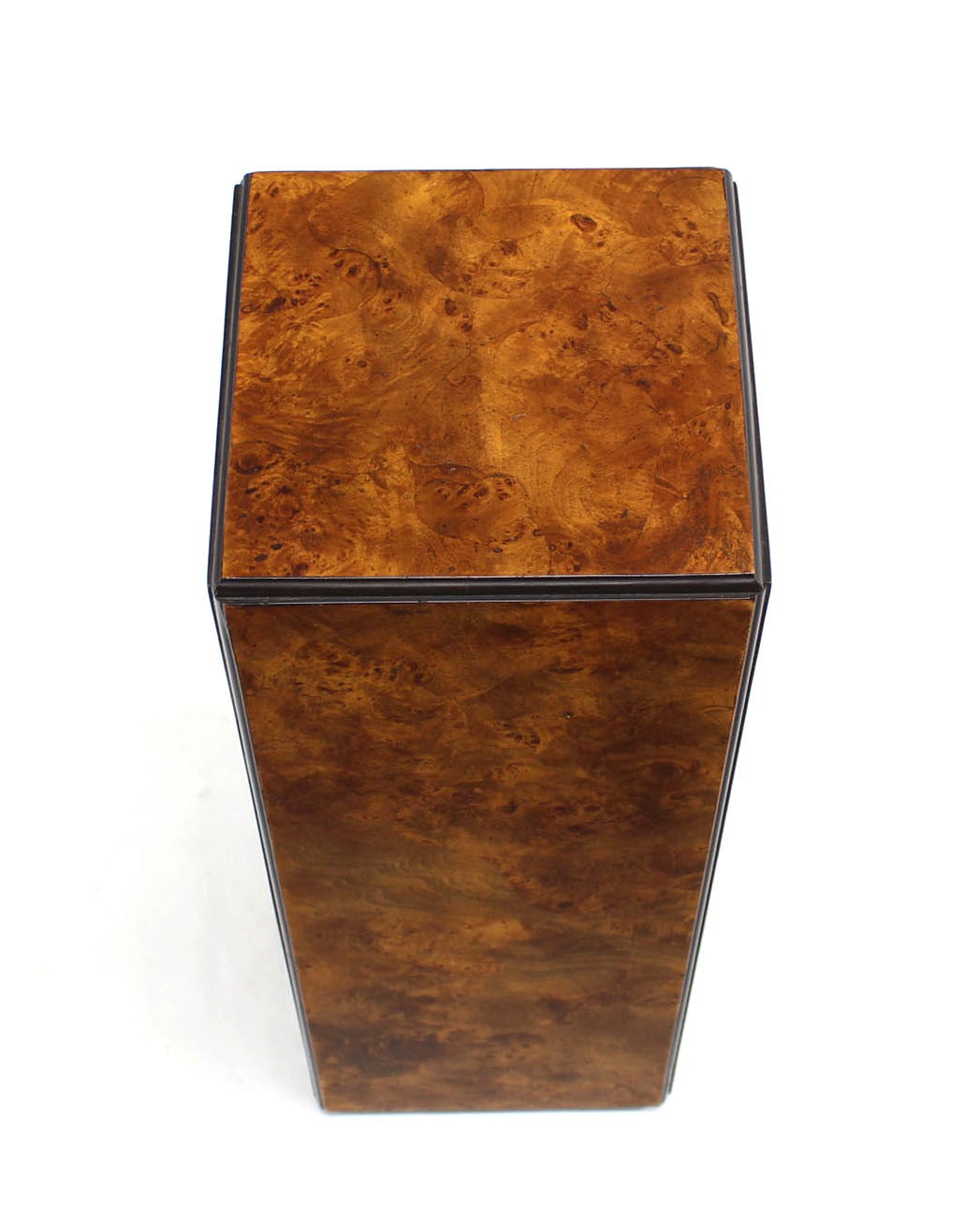 Mid-Century Modern Square Burlwood Pedestal by Drexel In Excellent Condition In Rockaway, NJ