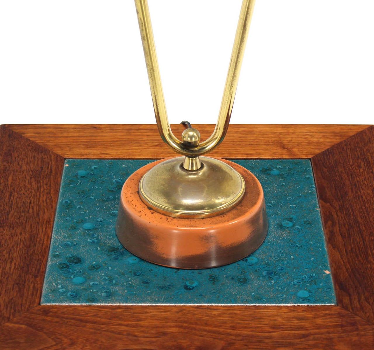 Polished Sculptural Brass Table Lamp Fontana Arte era.