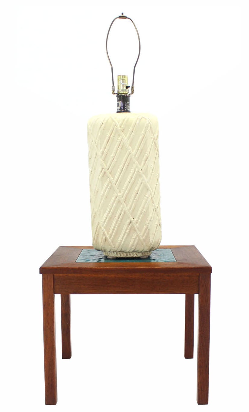 American Faux Bamboo Decorated Pattern Table Lamp
