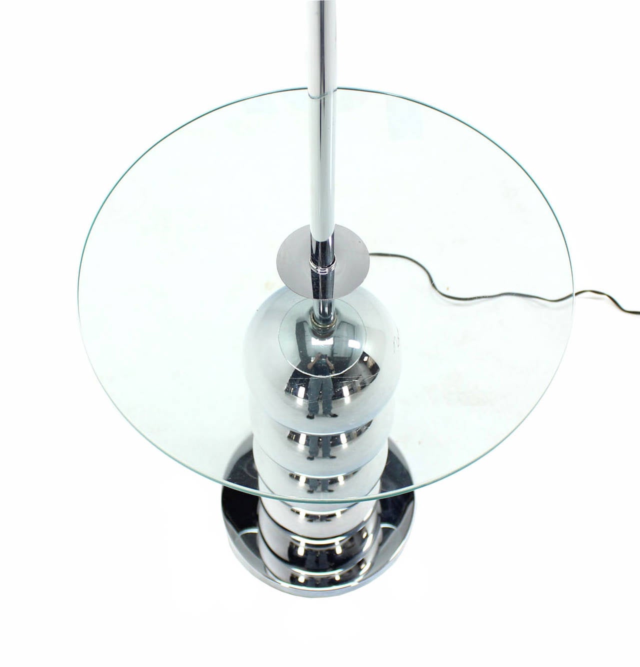Polished Chrome Globes Glass Floor Lamp